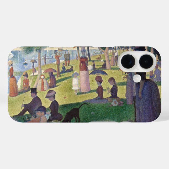 Coques Case-Mate iPhone Dimanche Après-Midi Seurat Neo Impressionniste Pei (Verso (horizontal))