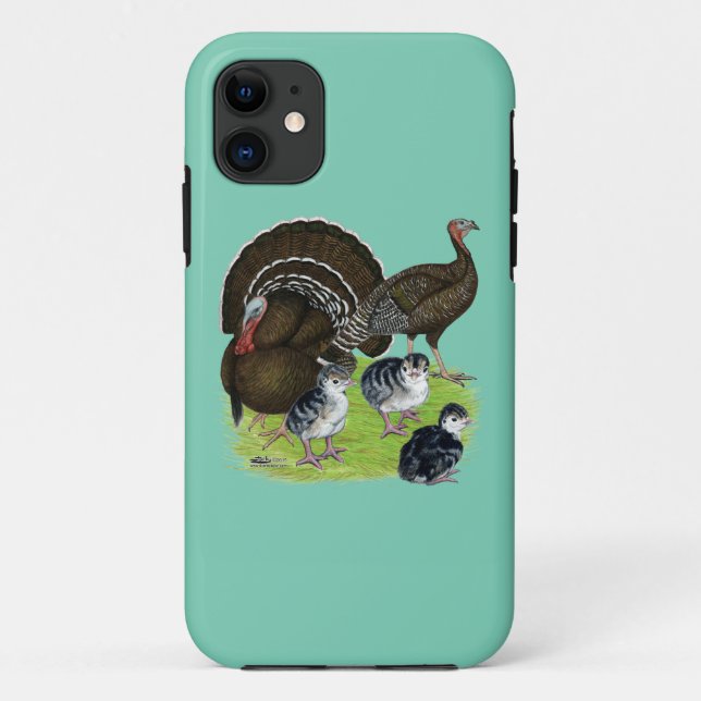 Coques Case-Mate iPhone Dinde Famille Bronze Standard (Dos)