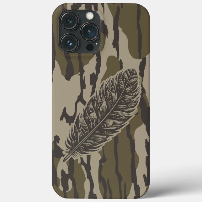 Coques Case-Mate iPhone Dindon Plume Fonds Camo Forêt (Verso)