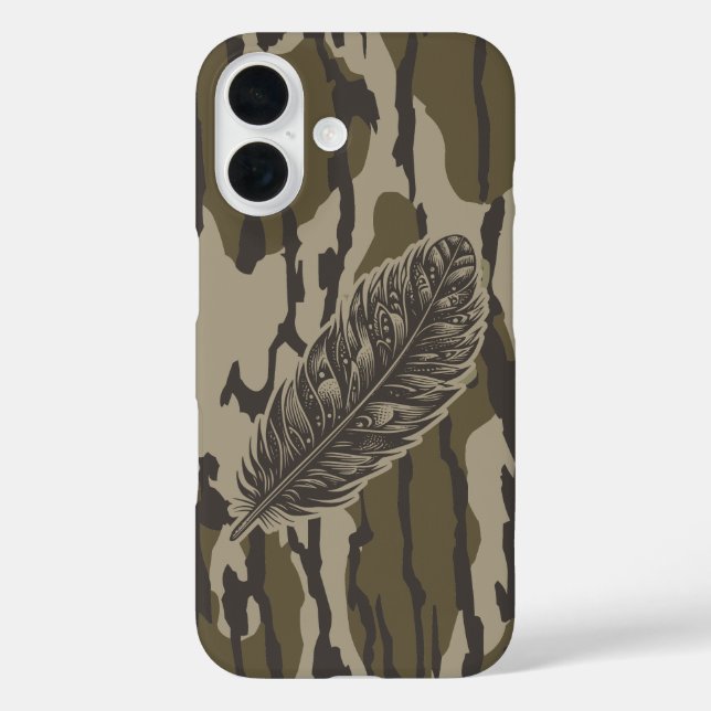 Coques Case-Mate iPhone Dindon Plume Fonds Camo Forêt (Verso)