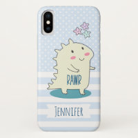 Dino Jaune mignon avec des étoiles joyeuses