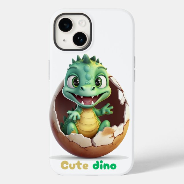 Coques Case-Mate iPhone dino vert amusant (Verso)
