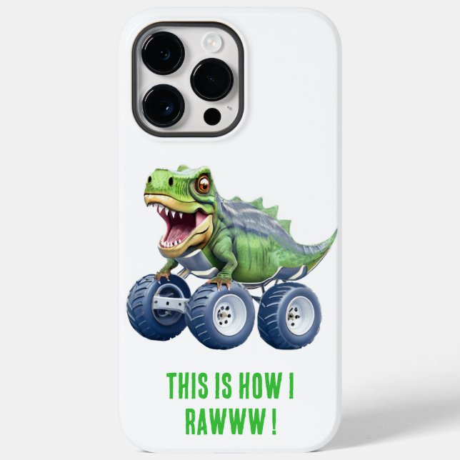 Coques Case-Mate iPhone Dinosaur monstre camion anniversaire personnalisé (Verso)