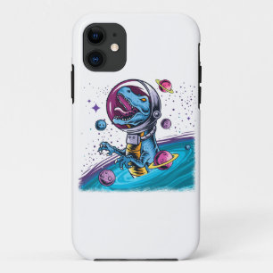 Case-Mate iPhone Case Dinosaure de T-Rex drôle dans l'espace