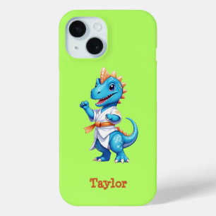Coque Case-Mate iPhone Dinosaure karaté bleu