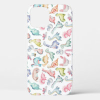 Dinosaures mignons, motif d'aquarelle pour enfants