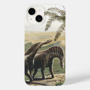 Coque Case-Mate iPhone Dinosaures Vintage, Amargasaurus avec Palmiers