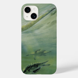 Coque Pour iPhone 14 Dinosaures Vintage, Brachiosaure Nageant dans l'Oc