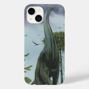 Coque Case-Mate iPhone Dinosaures Vintage, Sauroposeidon avec des oiseaux
