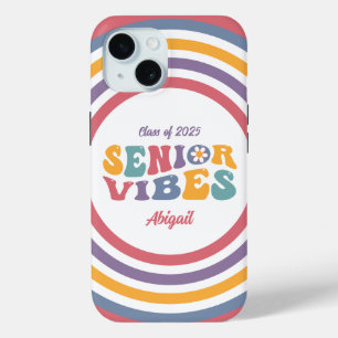 Coque Case-Mate iPhone Diplômé de la promotion 2026 Senior Vibes Groovy
