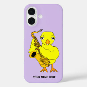 Coque Pour iPhone 16 Diplôme de poussin saxophone