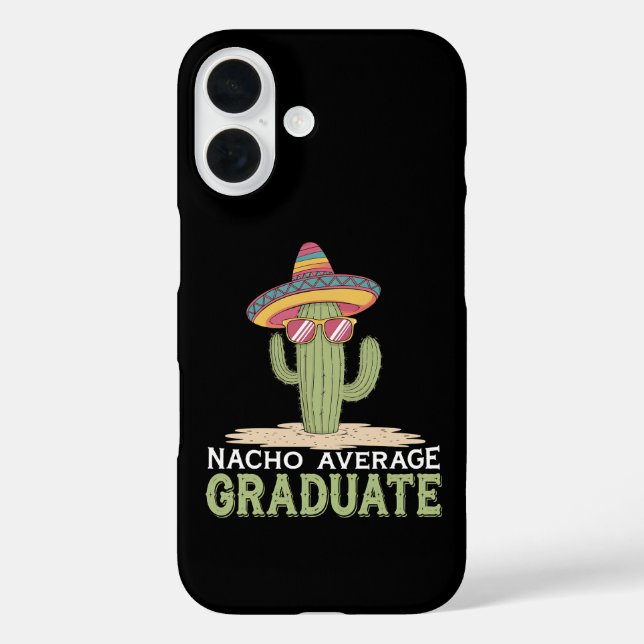 Coques Case-Mate iPhone Diplômé Nacho Moyen Cactus Graduation Mexicain (Verso)