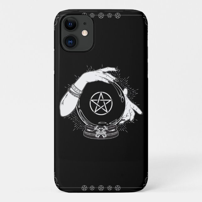 Coques Case-Mate iPhone Diseur de bonne aventure mystique noir Boule de cr (Dos)