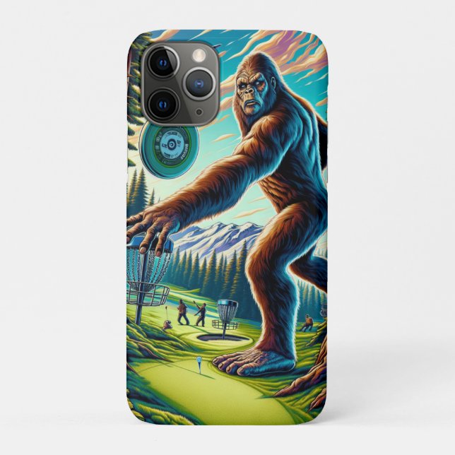 Coques Case-Mate iPhone Disk Golf Bigfoot dans les bois (Dos)
