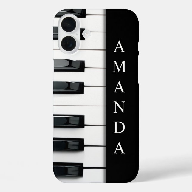 Coques Case-Mate iPhone Disposition élégante de la clé de piano avec nom v (Verso)