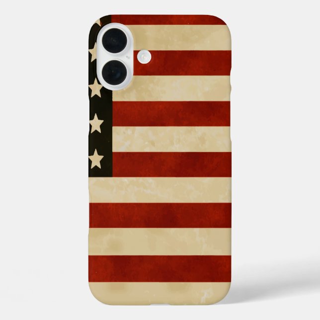 Coques Case-Mate iPhone Distresse Rustique Distress Drapeau Américain Étoi (Verso)