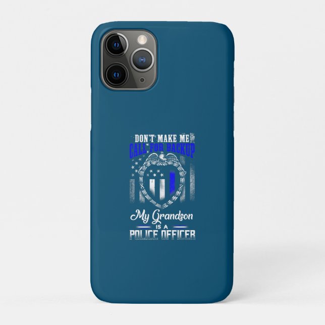 Coques Case-Mate iPhone Distressed Mon Petit-Fils Est Un Cadeau D'Officier (Dos)