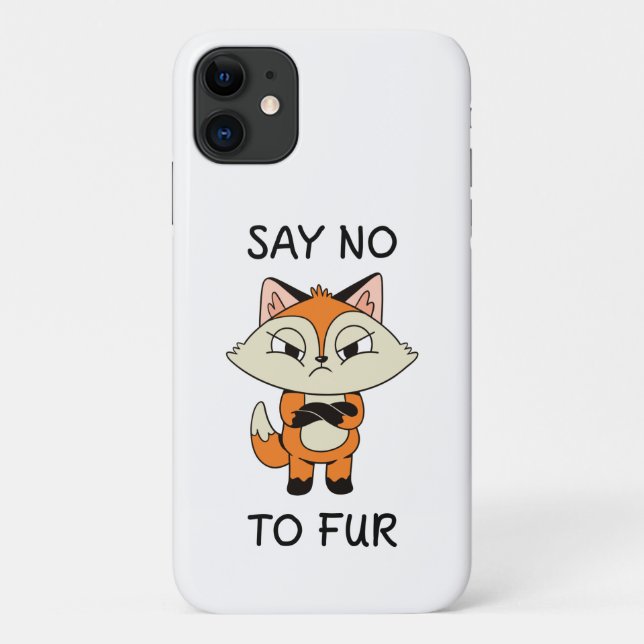Coques Case-Mate iPhone Dites non à Fur - Triste Fox (Dos)