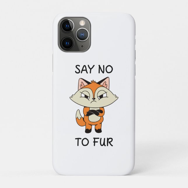 Coques Case-Mate iPhone Dites non à Fur - Triste Fox (Dos)