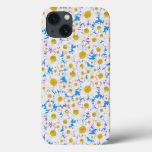 iPhone 13 Coque Ditzy Daisies sur Blue Custom iPhone 6 Xtreme Coqu