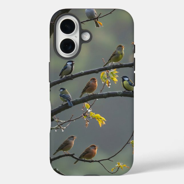 Coques Case-Mate iPhone Divers oiseaux perchés sur des branches d'arbres (Verso)
