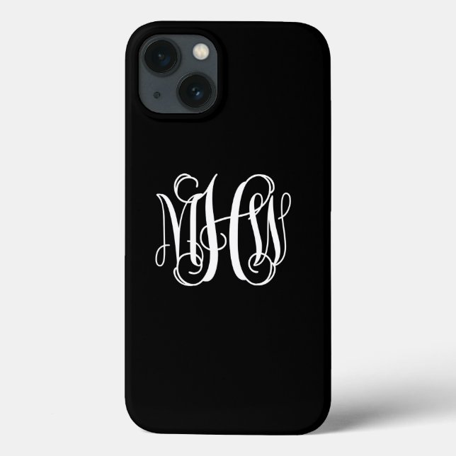 Coques Case-Mate iPhone DIY BG  3 Initiales Entrelacées Police de Monogram (Verso)