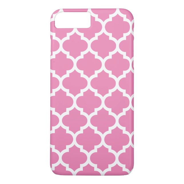 Coques Case-Mate iPhone Do-it-yourself rose BG Blanc Marocain Quatrefoil # (Dos)