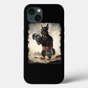 Case-Mate iPhone Case Doberman Dog Muscle entraînement haltérophilie ave