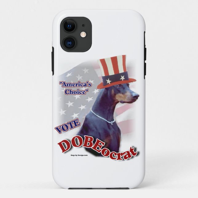 Coques Case-Mate iPhone Doberman Pinscher Humour politique (Dos)