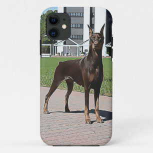 Coque Case-Mate iPhone Dobermann rouge (v11-1)