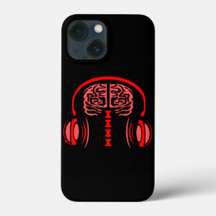 iPhone 13 Mini Coque Docteur Cerveau Tissue à l'écoute de la musique