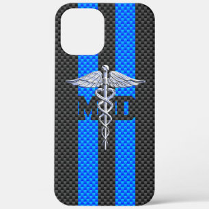 Etui iPhone Case-Mate Docteur en médecine MD Caducée sur rayures vives