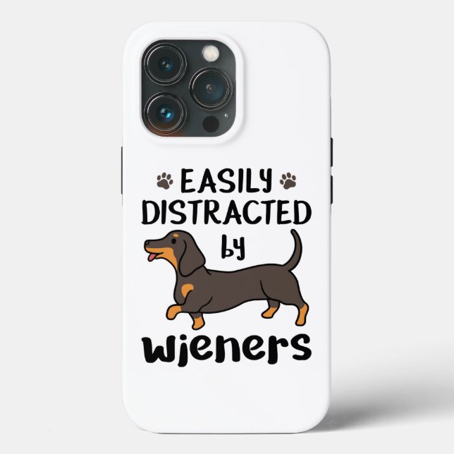 Coques Case-Mate iPhone Dog Easily Distracted by Wieners (Verso)