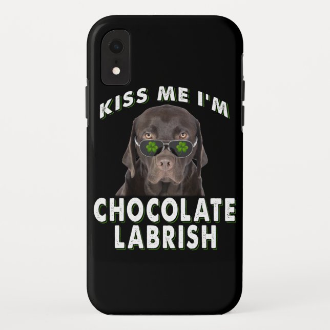 Coques Case-Mate iPhone Dog Lover | Kiss Me I'm Chocolat Labrish (Dos)