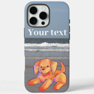 Coque iPhone 16 Pro Max Dog on Beach