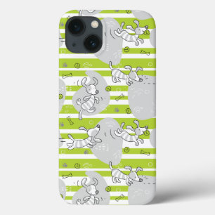Etui iPhone Case-Mate dog playing pattern background