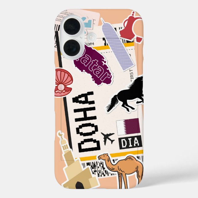 Coques Case-Mate iPhone Doha Qatar Boarding Pass (Verso)