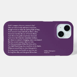 Coque Case-Mate iPhone Dois-je te comparer à un jour d'été ? sonnet 18