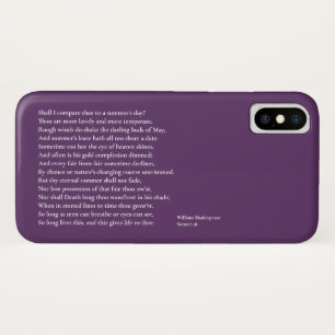 Case-Mate iPhone Case Dois-je te comparer à un jour d'été ? sonnet 18