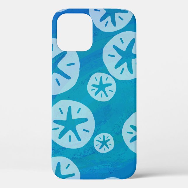 Coques Case-Mate iPhone Dollar de sable blanc et Motif bleu (Verso)