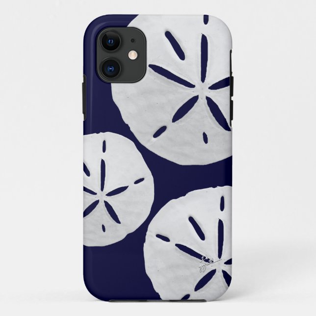 Coques Case-Mate iPhone Dollars de sable blanc bleu de la marine de plage  (Dos)