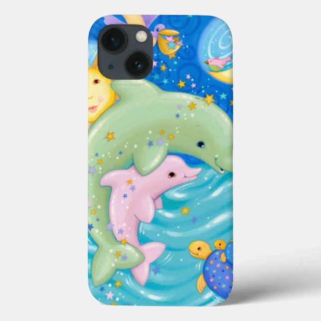 Coques Case-Mate iPhone Dolphins Play (Verso)