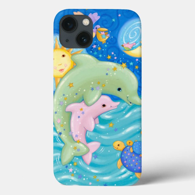 Coques Case-Mate iPhone Dolphins Play (Verso)
