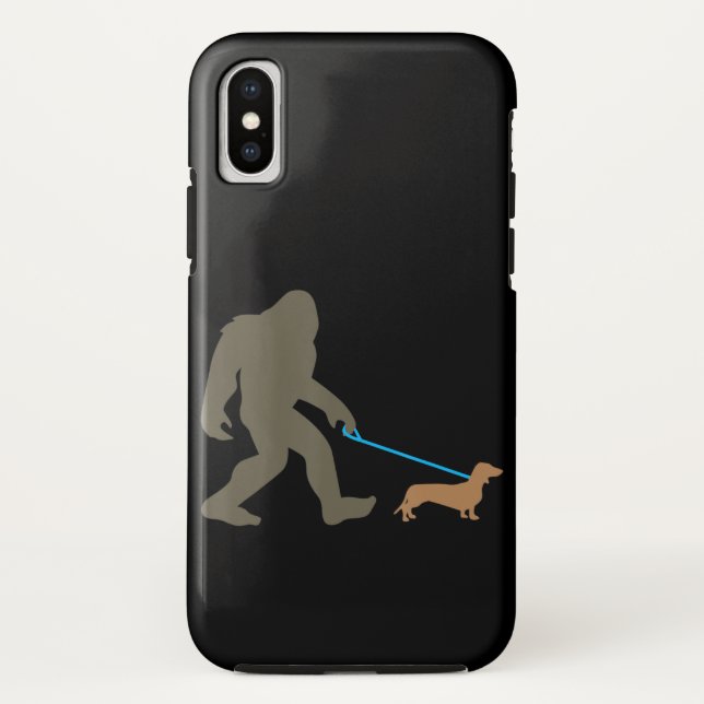 Coques Case-Mate iPhone Don de chien | Bigfoot Walking Dachshund (Dos)