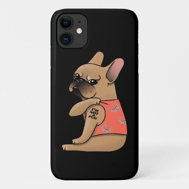 Coques Case-Mate iPhone Don de chien | Je Ne Suis Pas Carlin French Bulldo (Dos)