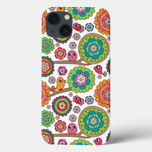 Coques Case-Mate iPhone doodflowers backgrows (Verso)