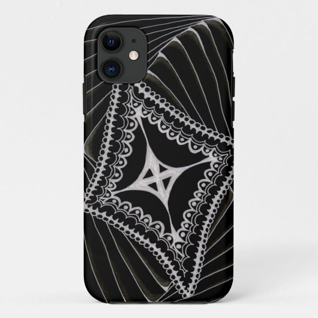 Coques Case-Mate iPhone Doodle cerf-volant noir (Dos)