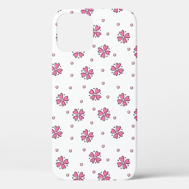 Coques Case-Mate iPhone Doodle Daisies et points (Verso)