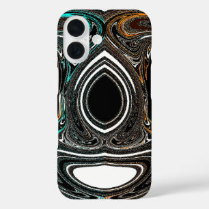 Coque Pour iPhone 16 Doodle ethnique africain Abstrait texturé zèbre