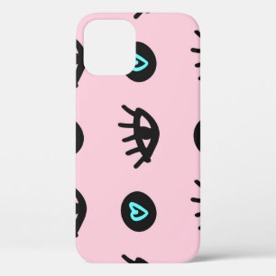 Case-Mate iPhone Case Doodle Fille : Coeurs Des Yeux Sans Couleur.